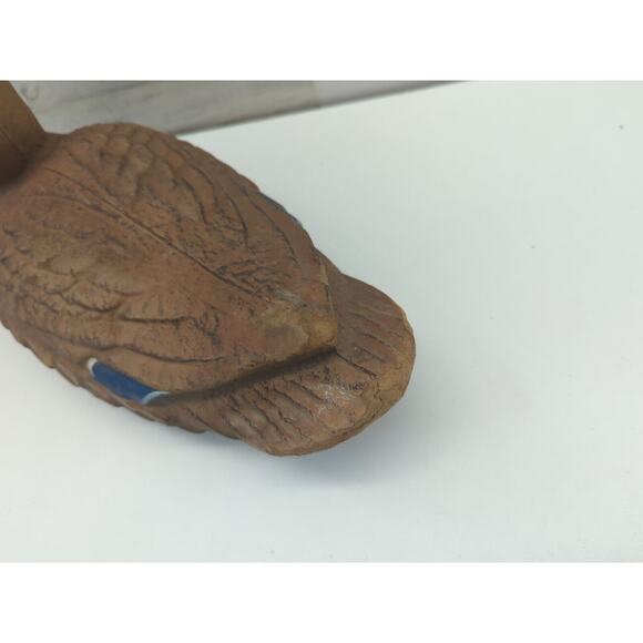 Carry Lite Hen Mallard Paper Mache Decoy Brown‎ Blue Duck Decoy - Picture 8 of 12